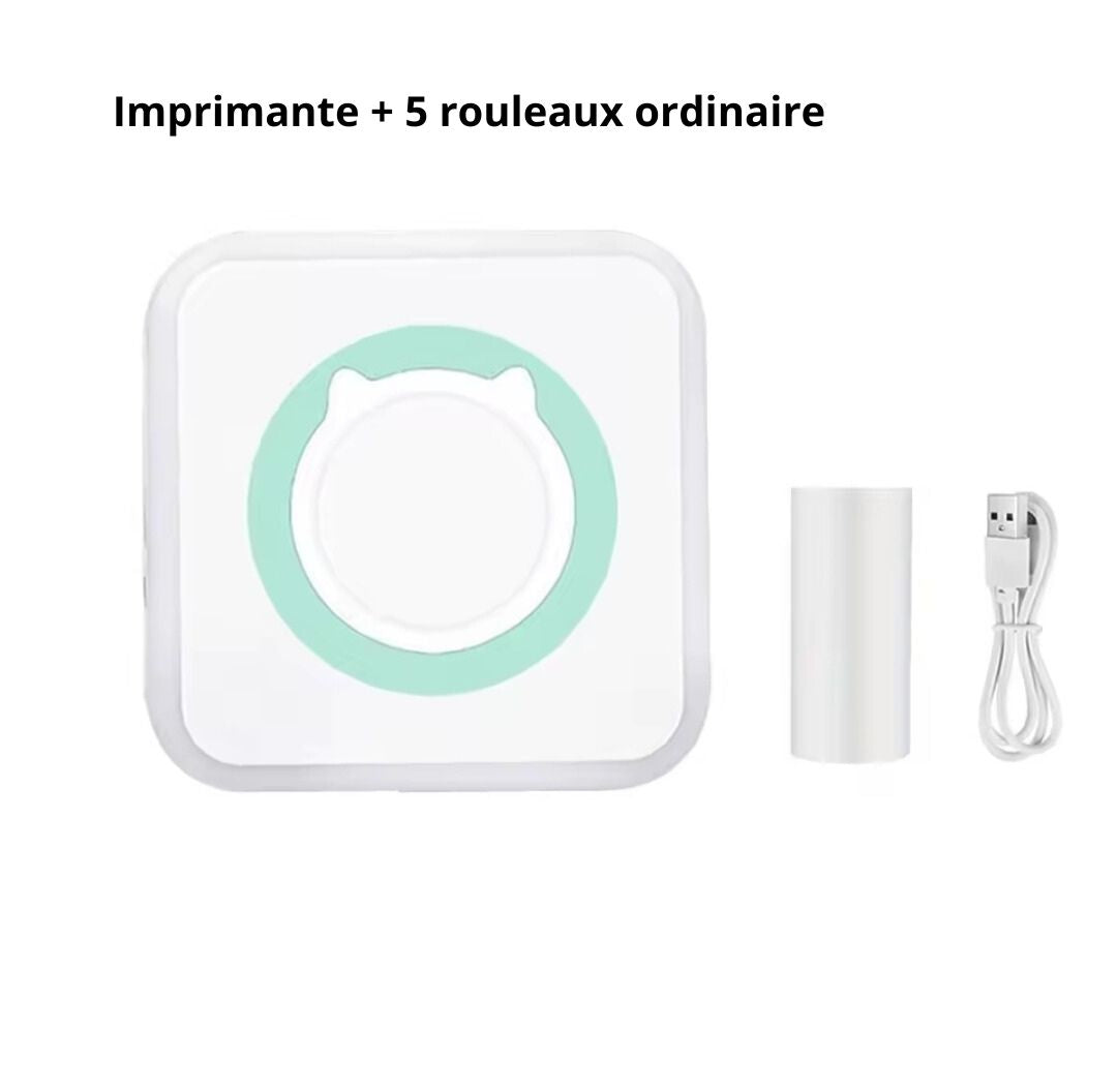 Mini-Imprimante Thermique Bluetooth – Sans Encre & Portable