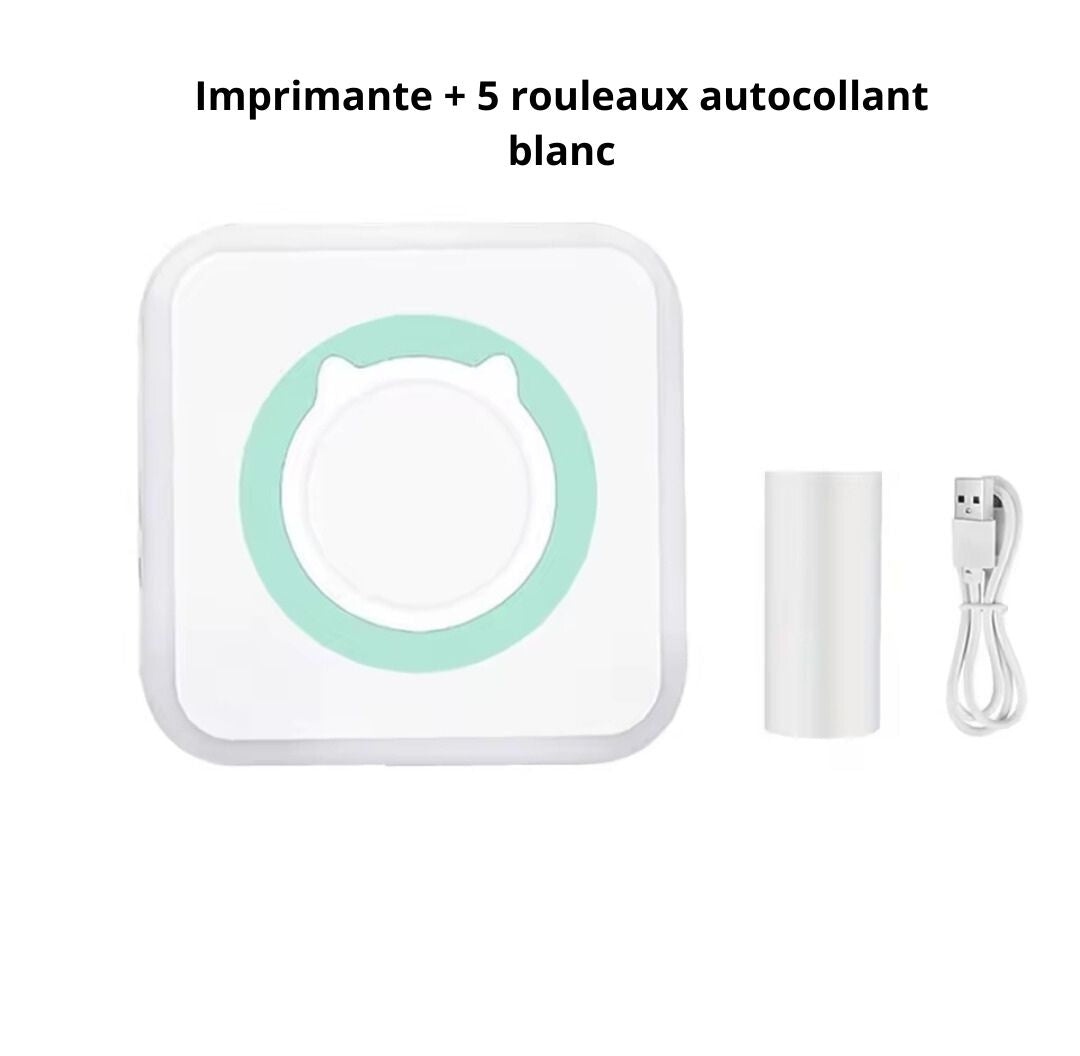 Mini-Imprimante Thermique Bluetooth – Sans Encre & Portable