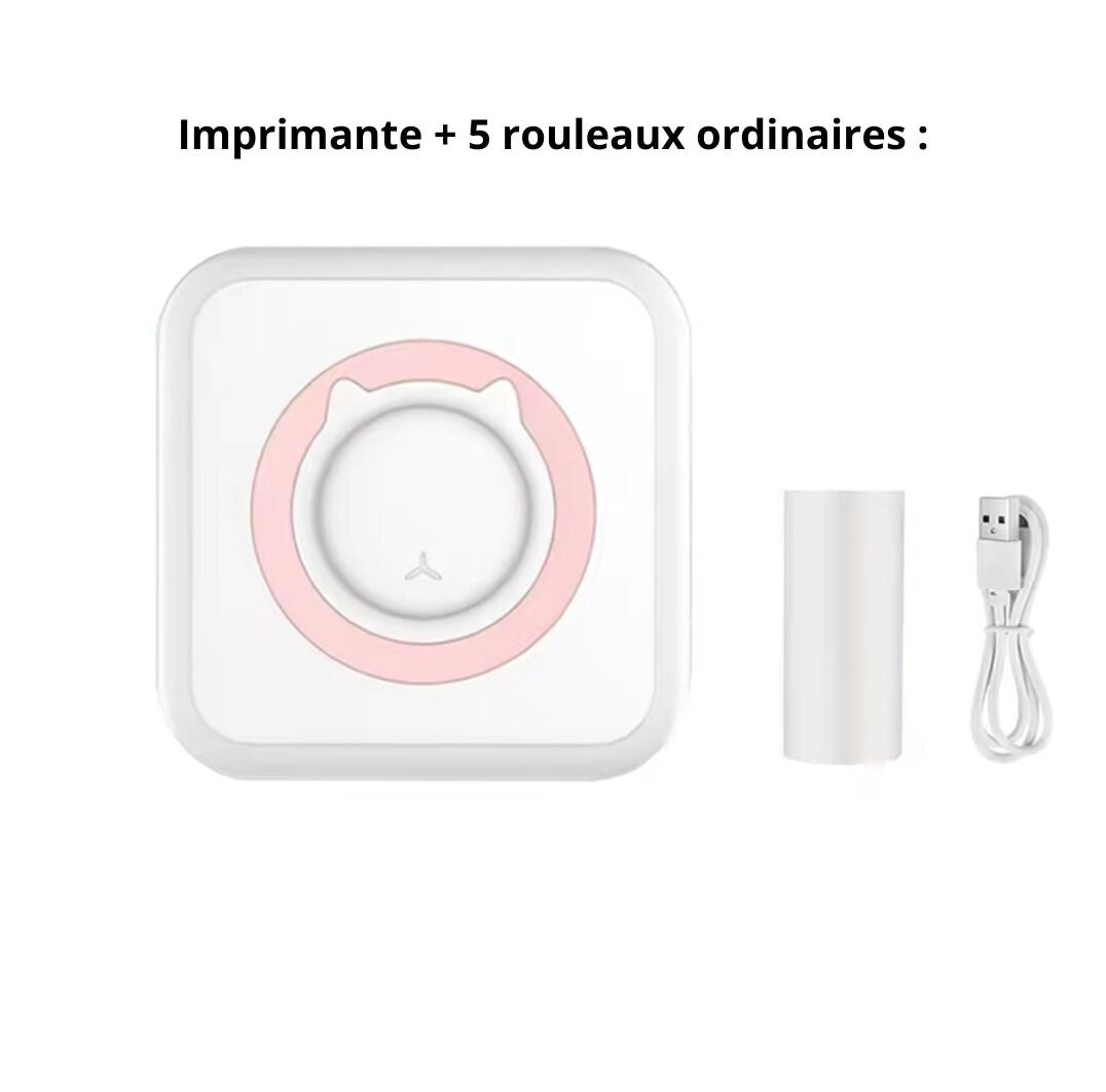 Mini-Imprimante Thermique Bluetooth – Sans Encre & Portable