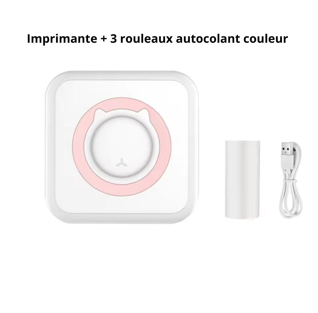 Mini-Imprimante Thermique Bluetooth – Sans Encre & Portable