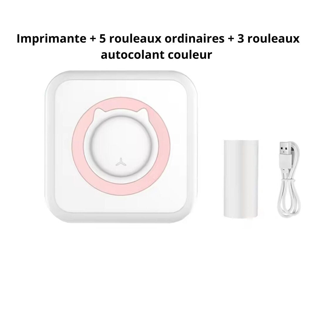 Mini-Imprimante Thermique Bluetooth – Sans Encre & Portable