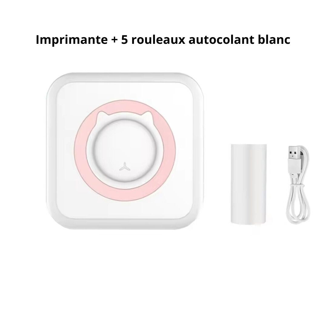 Mini-Imprimante Thermique Bluetooth – Sans Encre & Portable