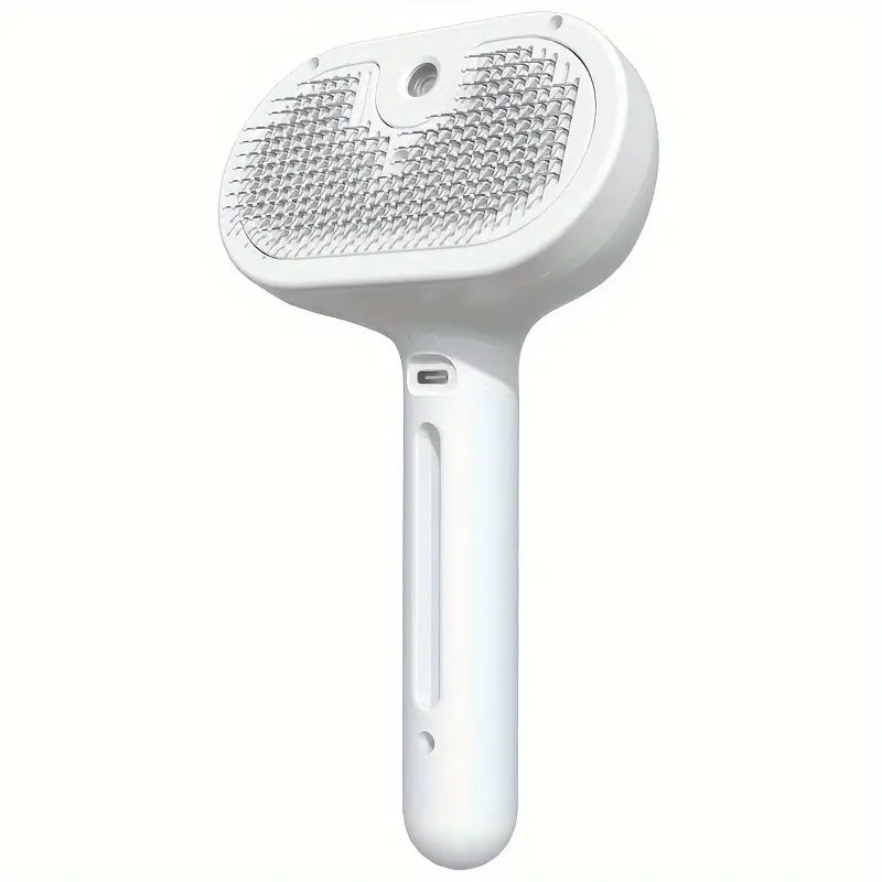 Brosse massante a vapeur 3en1  pour Poils d’Animaux – Élimination Facile et Massage Apaisant !