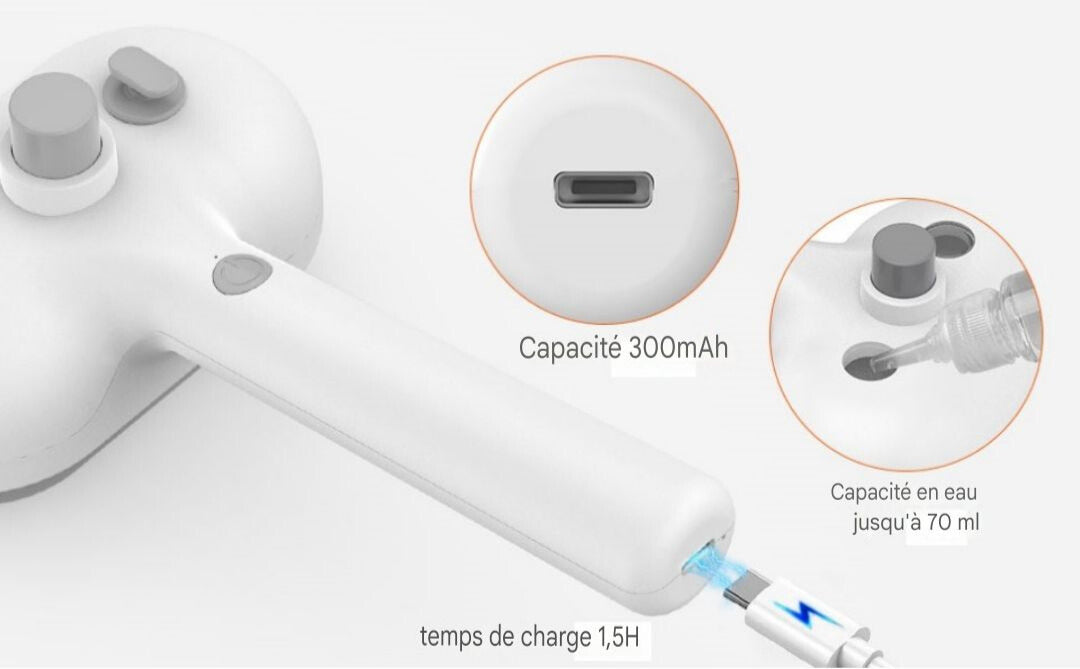 Brosse massante a vapeur 3en1  pour Poils d’Animaux – Élimination Facile et Massage Apaisant !